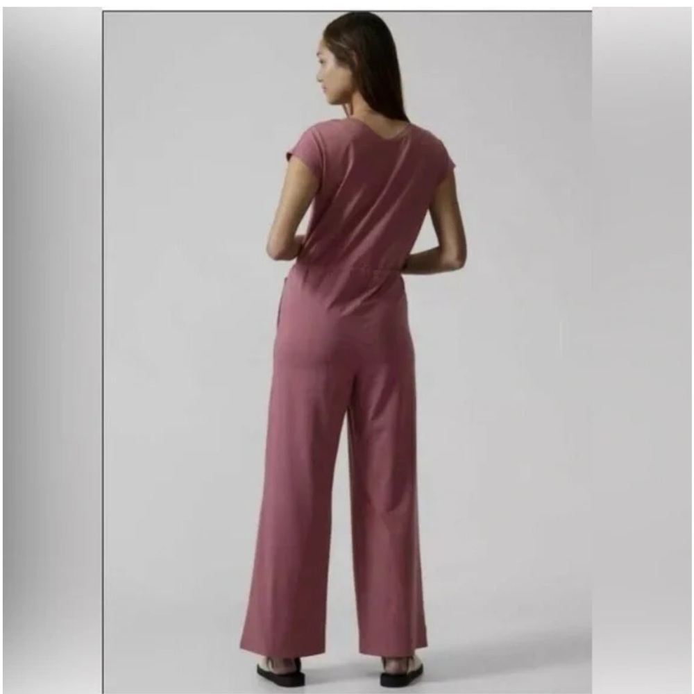 Athleta Pink Willow Jumpsuit Wide Leg Size Large - Picture 4 of 9